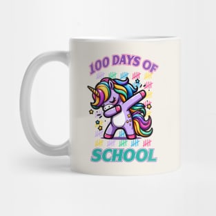 100 Days Of School Dabbing Unicorn Mug